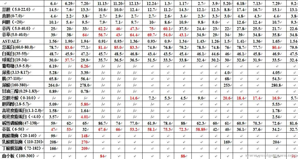 2013年9月肝功